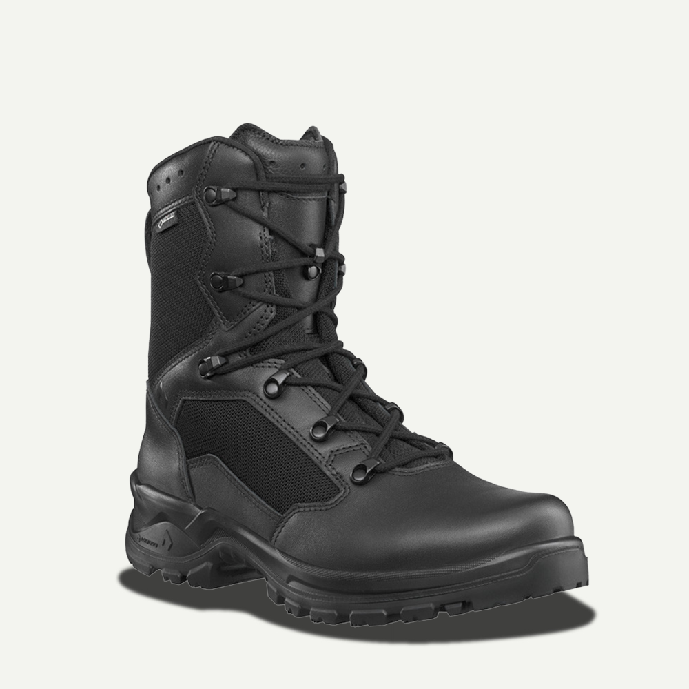 Stiefel, Schnürstiefel, Schwarz, Gehschutz, Gummisohle