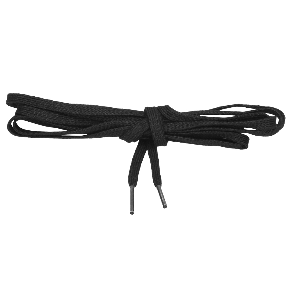 Schuh-Schnürsenkel, Schnürsenkel, Schwarz, Kunststoffband, Flachband-Schnürsenkel
