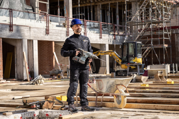 baustelle, arbeiter, werkzeug, bohrer, baustellenbedarf