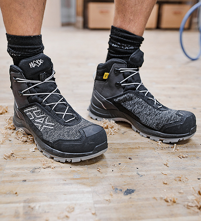 Stiefel, Wanderschuhe, Gummispitze, Schnürstiefel, Kletterschuhe, Stiefel, Wanderschuhe, Stiefelmaterial, Schuh, Knöchelstiefel, Hiking-Schuhe, Outdoor-Fußwear, Knöchelhohe Schuhe, Grau-Schwarz, Schnürsystem