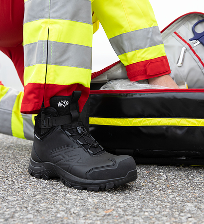 Stiefel, Stabiler Schuh, Arbeitsstiefel, Gummi/leder, Schwarz, Stiefel, Arbeitsschuh, Sicherheitsstiefel, Schwarz, Gummi-Sohle, Sicherheitsstiefel, Arbeitsstiefel, Stahlkappe, Warnschutz, Raufer Profil