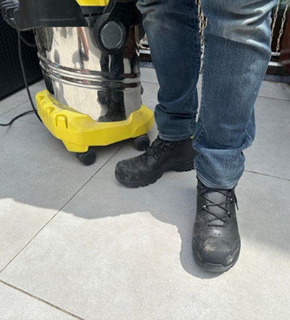 stiefel, schuhe, arbeitsstiefel, leder, gummi, Staubsauger, Kompakt, Industrieversorgung, Gelb-Schwarz, Rollenbasis