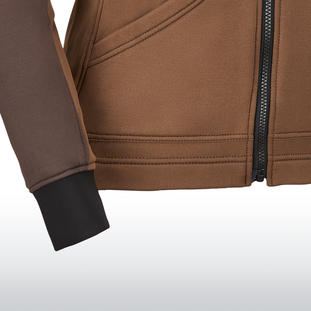 Zip Hoodie mit Neopren